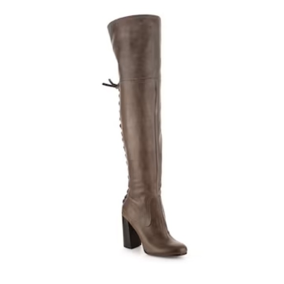 VINCE Camuto Tolla Leather Over-the-Knee Boot Sz 6 Lace Back - Picture 1 of 13